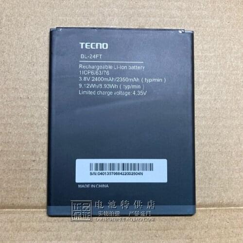 For TECNO F2 Lite phone battery BL-24FT battery 2400mAh panel