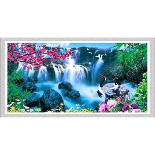 Diy 5D diamond painting Full Diamond Needlework Landscape natural scenery Pigeon falls cross stitch home decor Wall Sticker
