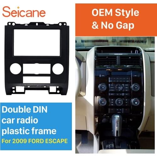 Seicane Hottest 2Din Car Radio Fascia for 2009 Ford Escape MAZDA Tribute MERCURY Mariner DVD Frame In Dash Mount Kit Trim Panel