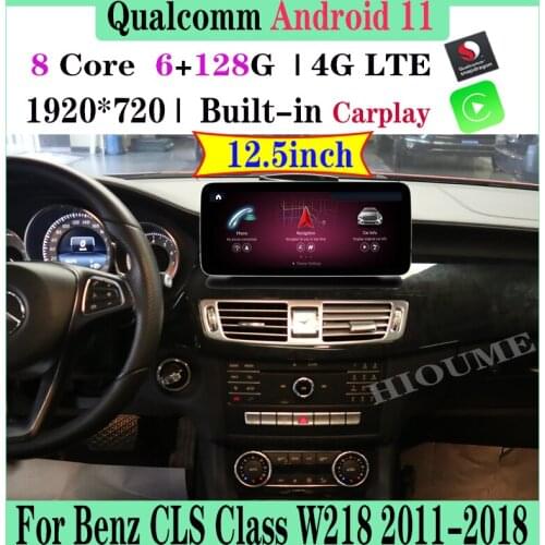 12.3" Snapdragon 8Core 4+64G Android 10 Car Multimedia Player GPS Stereo Radio for for Mercedes Benz CLS Class W218 2011-2018