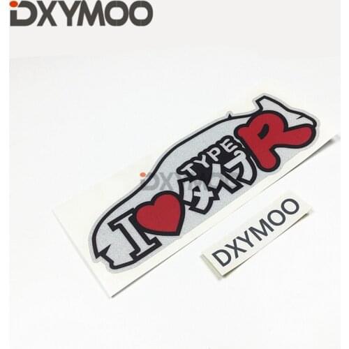 Vehicle Car Styling Vinyl Decals Motorcycle Helmet Laptop Stickers 3M for I LOVE TYPE R 15x5.5cm
