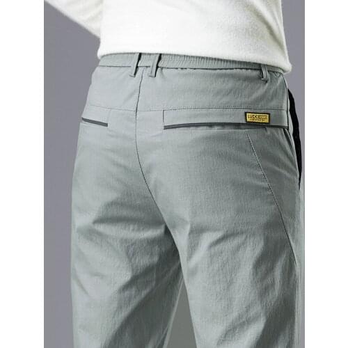 2021 Spring Summer Autumn New Casual Pants Men Cotton Slim Fit Chinos Fashion Trousers Male Brand Clothing Basic Mens Pants