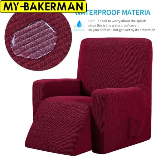 Red Wine Waterproof Elastic Recliner Chair Cover All-inclusive Massage Sofa Couch Cover For Living Room 13 Colors