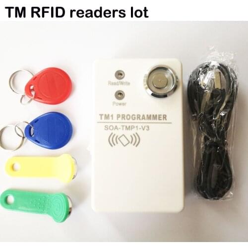 1PC TM RFID Copier Duplicator handheld RW1990 TM1990 TM1990B ibutton DS-1990A I-Button 125KHz EM4305 T5577 EM4100 TM card Reader