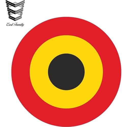 EARLFAMILY 13cm x 13cm Belgium Air force Roundel Vinyl Sticker Decal for Laptop Helmet Hard Hat Locker Waterproof Car Stickers
