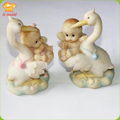 LXYY Mould Crane Silicone Molds Soft Pot mould Ultimate Animal Boy Girl Cake Mold