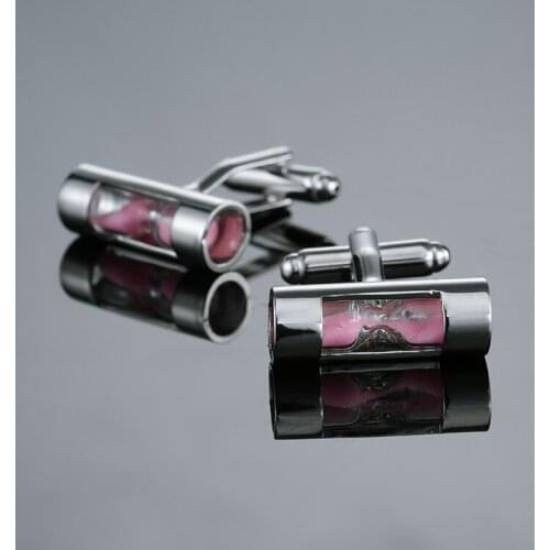 French Shirt pink Level Cufflinks Brass Material Novelty Functional Gradienter Design Mens Cuff Buttons Wedding Cufflinks