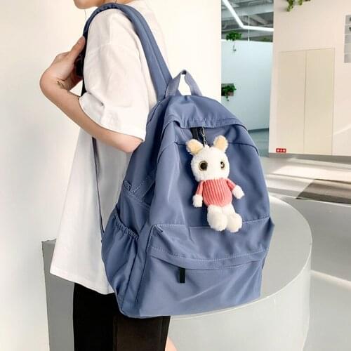 Canvas Bags for School Teenage Girl Backpack Women Schoolbag Middle High School University Student Bookbags College Style
