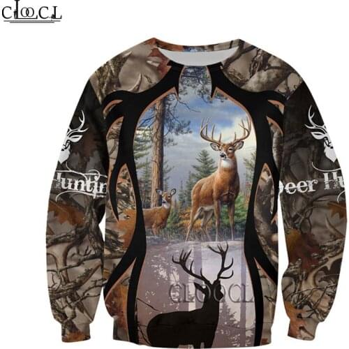 HX Deer Hunting 3D Print Hoodie For Men Women Harajuku Fashion Hooded Sweatshirt Casual Jacket Pullover Tracksuit Drop Shipping