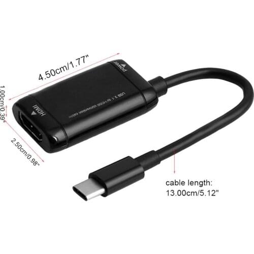 USB 3.1 TO HDMI adapter cable (MHL mode) Type-C to HDMI HD conversion cable Mobile version