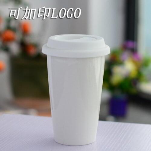 Ceramic Cup Creative Mug Cup Double-Layer Cup with Lid Advertising Cup Custom 100 Printable Pictures