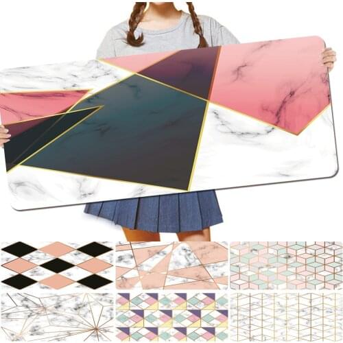 Mouse Pad Antibacterial Waterproof Computer Mousepad High Quality PU Leather Print Pattern Anti-slip Mousepad Gamer