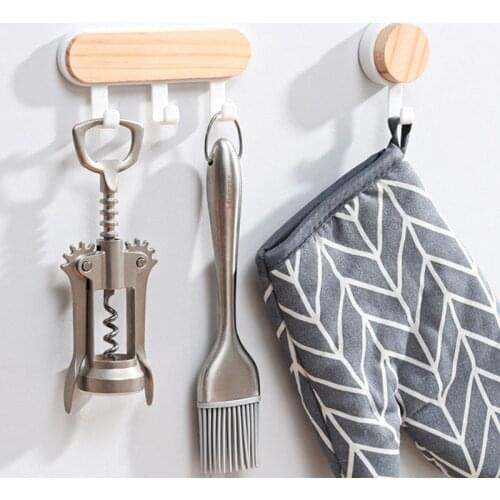 Creative Pine Hook Abs Sticky Hook Key Holder Room Organizer Wall Shelf Clothing Rack Home Decoration Accessories Storage Rack