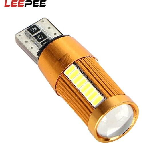 LEEPEE T10 3014 Car Lights Signal Lamp Dome Reading Lamp Light Source Parking Light Bulb Car Marker LED CANBUS NO Error 38 SMD