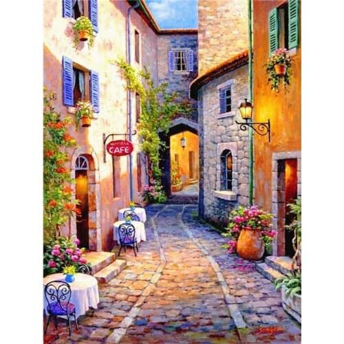 GATYZTORY Flower Store Painting By Numbers Diy Oil Paints Kits For Adults DIY Framed Wall Art Home Decoration Digital Paints On
