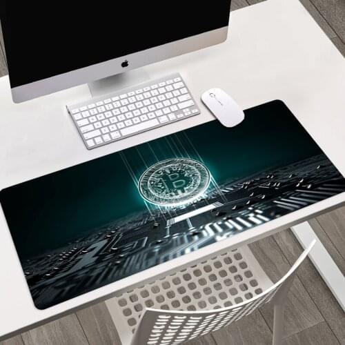 Bitcoin Desk Pad Large Mouse Gamer Pads Cute Pc Gaming Keyboard Mat Complete Kawaii Accessories Mause Carpet Xxl Hot Computer