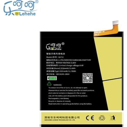 New LEHEHE BA712 Battery for Meizu Meilan M6s S6 M712Q/M/C M712H 3000mAh Bateria Replacement with Tools Gifts