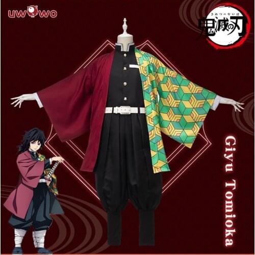 UWOWO Anime Kimetsu no Yaiba Demon Slayer Cosplay Costume Tomioka Giyuu Costume