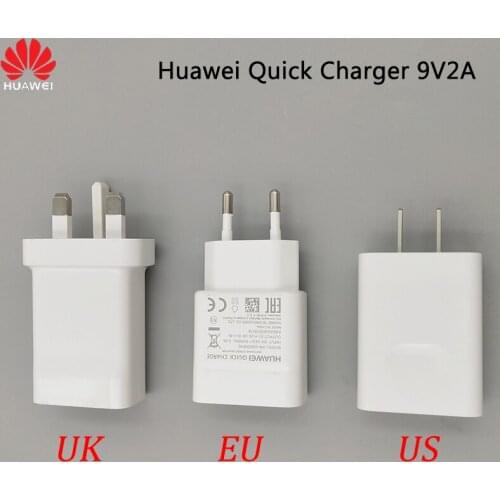 Original Huawei 9V2A EU/US/UK Quick Fast Charge Travel Wall Adapter For Honor 8x 9 10 Lite p7 p8 p9 p10 p20 lite mate 9 10 Lite