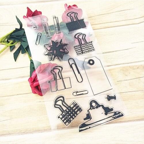 11*20.5cm Lovely clip Transparent Clear Stamps / Silicone Seals Roller Stamp for DIY scrapbooking photo album/Card Making