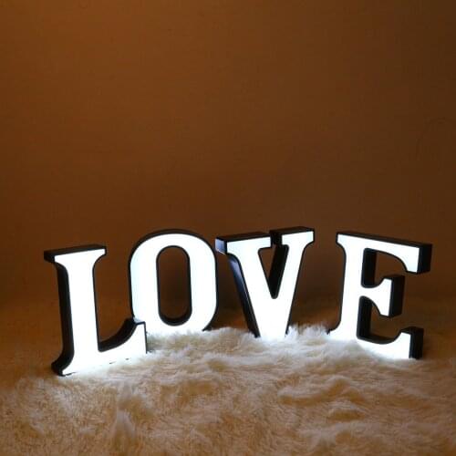 18CM Led Letter Name Light Luminous 26 Alphabet Home Decoration Party Light Battery Romantic Wedding Decoration Drop Ship