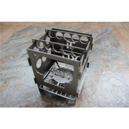 Titanium Outdoor Mini Portable Camping Stove Wood Stove Grill Titanium Mini Card Stove