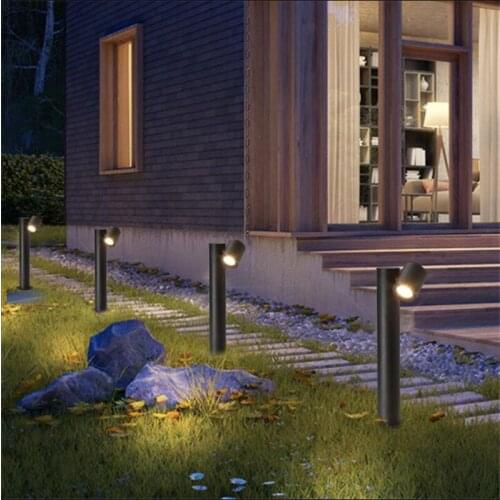 9W 18WOutdoor Led Garden Porch Lawn Lamp Aluminum Waterproof Stand Rotating Landscape Light Corridor Path Fence Lighting Fixture