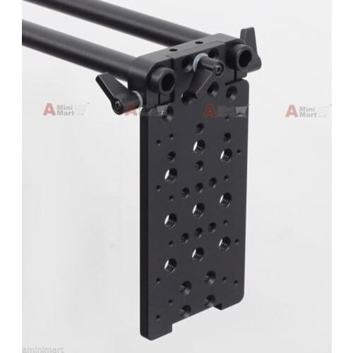 V3 Vertical Mount Cheese Plate Baseplate fr 15mm Rod Support DSLR Rig Cage V-mount Gold Mount Battery Power Supply Station