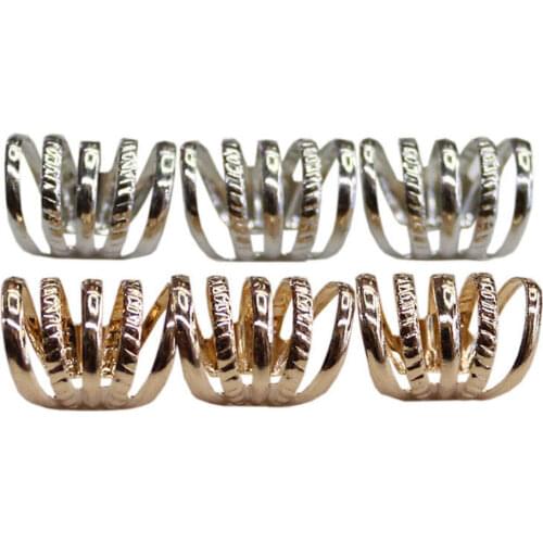 10/30/50PCS Gold Silver Adjustable Hair Dread Braids Dreadlock Beads Cuffs Clips For Hair Accessories Hair Styling Tools