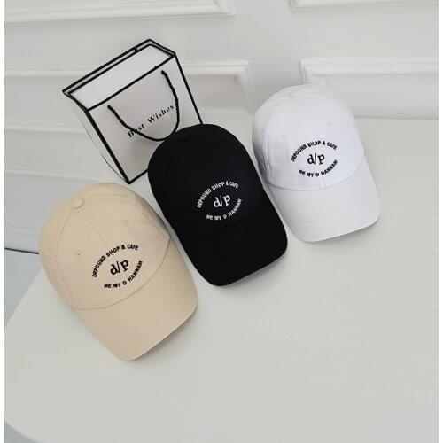 2021 Korean female baseball cap spring and summer depound letters embroidery casual baseball cap sunshade caps couple hats