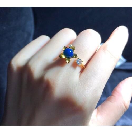 Bijoux femme Really natur blue amber jewellery anillos Dominican silver rose gold top female ring for women Top blueness