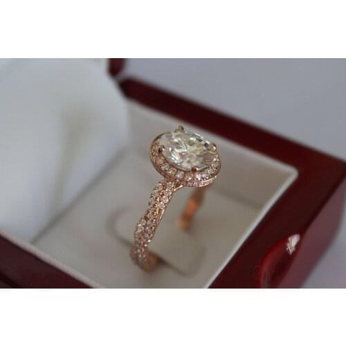 1pc popular crystal Zircon ring Rose Gold Color Fashion Micro Inlay Zircon Jewelry