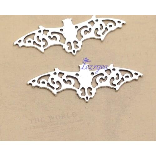 10pcs/lot--19x56mm, Antique silver plated Bat charms,DIY supplies,Jewelry accessories