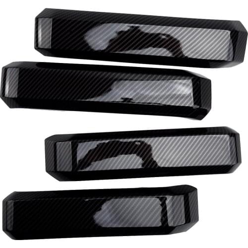 4Pcs/Set ABS Carbon Fiber Style Black Car Inner Door Handles Grab Cover Trim Fit For Ford F150 2015 2016 2017 2018 2019