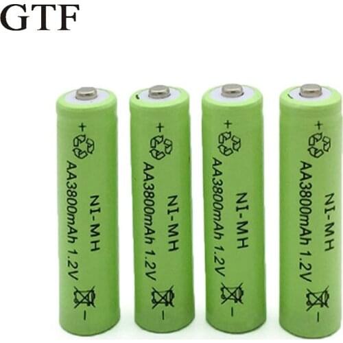 Gtf1.2 v 3800mah stack aa rechargeable ni-mh, rechargeable neutral battery for rc cameras, toys, accumulators