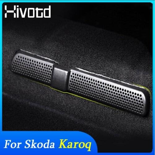 Hivotd For Skoda Karoq 2018-2020 Accessories Car Seat Air Outlet Cover ABS Auto Air Vent Panel Outlet Shell Trim Decoration