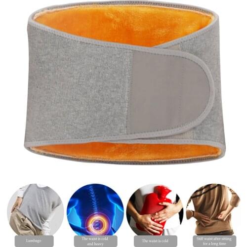 Men Women Winter Thicken Thermal Plush Waist Warmer Lumbar Support Belt Cozy Warm Abdominal Protector Stomach Body