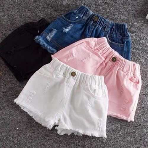 2021 Girls Denim Shorts Teenagers Summer Lace Short Pants Kids Beach Clothes Casual Childrens Shorts For Teenage Girls