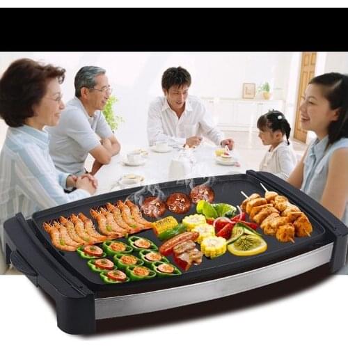 Electric barbecue furnace korean family oven non stick bake pan smokeless fish baking plate automatic temperature control