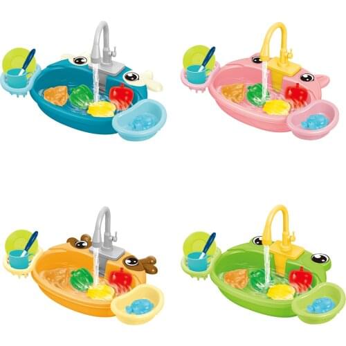 Electronic Simulation Dishwasher Kitchen Cleaning Tool Pretend Play Role Play Toys For Children Boys Girls Gift Baby Realistic