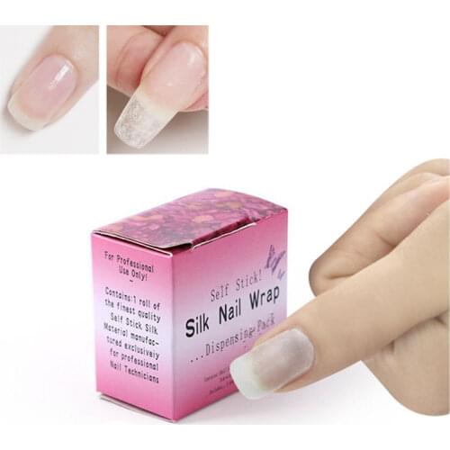 1 Roll Repair Nail Fiberglass Silk Wrap Self Adhesive UV Gel French Manicure Tools White Fiber DIY Nail Forms Extension Tips