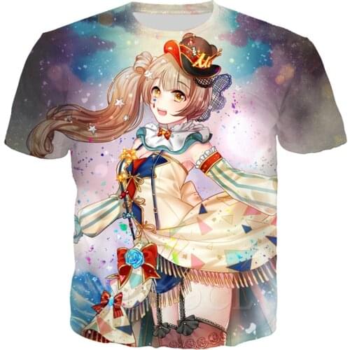Japanese Anime Fashion Classic Love Live 3D Print T-shirt Men Women Girl Jogging Sweatshirt Short Sleeve Casual Streetwear Tops