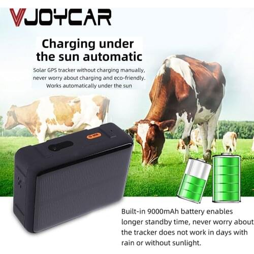 4G LTE Cow GPS Tracker with Solar Power 9000mAh Long Standby Sheep Camel Horse GPS Tracker Waterproof Realtime Tracking Free APP