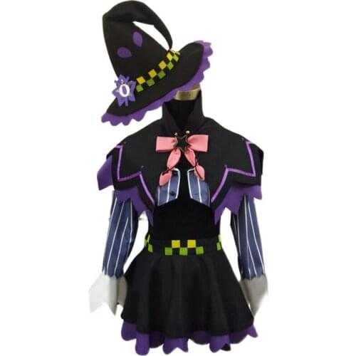 Hololive VTuber Minato Murasaki Shion Witch Dress Uniform Cosplay Costume Halloween Party Outfit For Women Girls