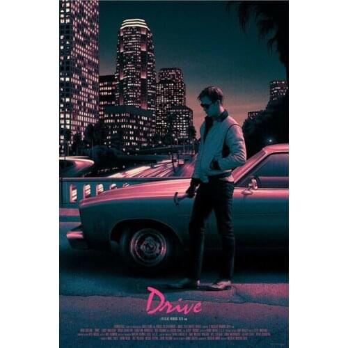 Hot Drive Classic Movie Ryan Gosling Film Si-fi Silk Fabric Wall Poster Art Decor Sticker Bright