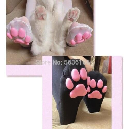 Kawaii Girls Anti-slip Socks Cute Cat Over Knee Socks Women Long Stockings for Cosplay Lolita Dress Christmas Gift