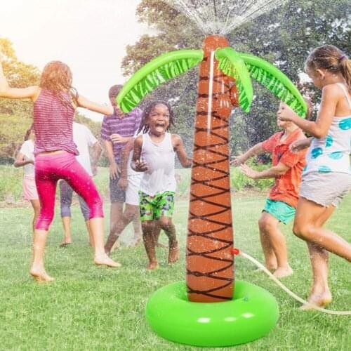 Inflatable summer children playing water polo coconut tree water spray parent-child beach lawn water simulation coconut tree toy