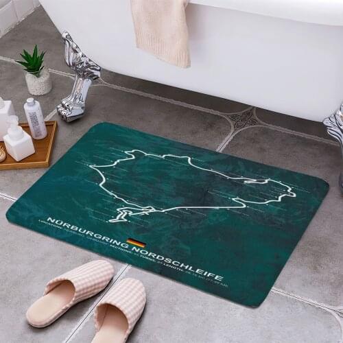Nuerburgring Nordschleife Carpet Areas Rug Non-slip Floor Mat Rug 3D Printing Living Room Bedroom Door Mat Home Decoration