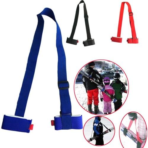 Nylon Adjustable Skiing Pole Shoulder Hand Carrier Lash Handle Straps Hold Porter Hook Loop Protecting Ski Handle Strap Bags