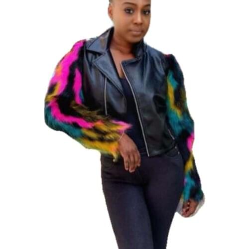 New autumn and winter imitation fur small coat Europe and The United States fashion street hipster gradually sleeve coat